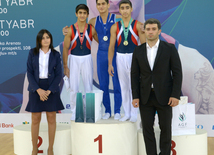 İdman gimnastikası üzrə 22-ci Bakı Çempionatı və Birinciliyi. Kişilər arasında çoxnövçülük finalı və mükafatlandırma mərasimi. Bakı, Azərbaycan, 03 oktyabr 2015